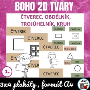 Boho 2D tvary - plakáty