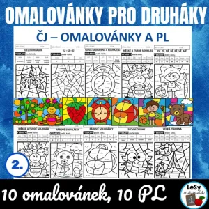ČJ - omalovánky pro druháky na celý rok