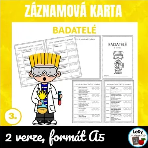 Badatelé - záznamová karta, zdarma