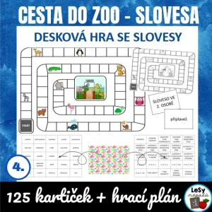 Cesta do ZOO - slovesa, desková hra