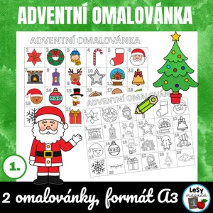 Adventní omalovánka, formát A3