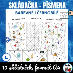 Písmena -  čtvercová skládačka
