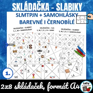 Slabiky - čtvercová skládačka