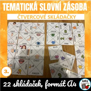 AJ: Tematická slovní zásoba - čtvercové skládačky