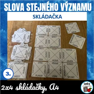 Slova stejného významu - čtvercové skládačky