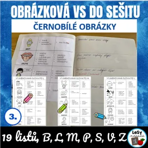 Obrázková vyjmenovaná slova do sešitu