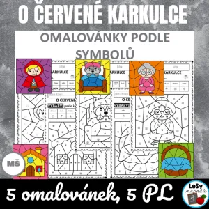 Červená Karkulka - omalovánka dle symbolů
