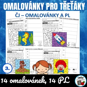 ČJ - omalovánky pro třeťáky na celý rok