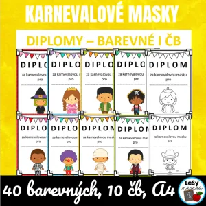 Karnevalové masky - diplomy