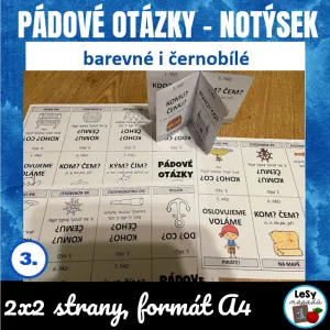 Pádové otázky - nelepený notýsek