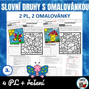 Slovní druhy s omalovánkou