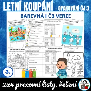 Letní koupání - opakování ČJ 3. ročník