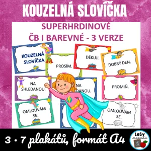 Superhrdinové - kouzelná slovíčka
