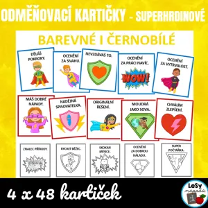 Superhrdinové - motivační kartičky