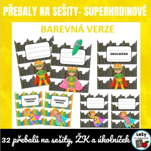 Superhrdinové - přebaly na sešity barevná verze