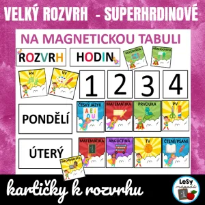 Superhrdinové - rozvrh hodin
