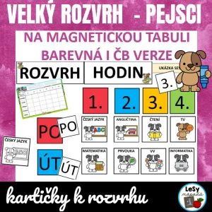 Velký rozvrh hodin - pejsci