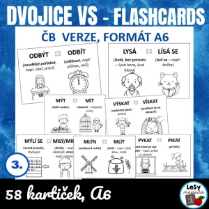 Dvojice VS, flashcards, čb verze