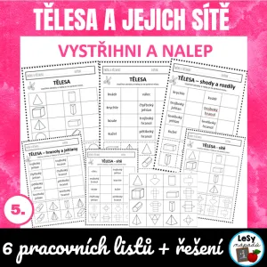 Tělesa a jejich sítě - vystřihni a nalep