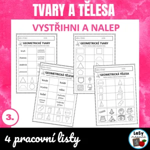 Tvary a tělesa - vystřihni a  nalep