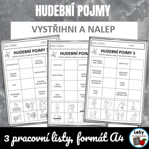 Hudební pojmy - vystřihni a nalep