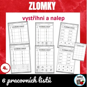 Zlomky - vystřihni a nalep