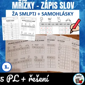 ŽA Mřížky - zápis slov