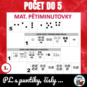 Počet do 5 - matematické pětiminutovky