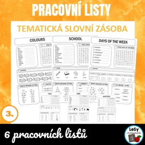 Tematická slovní zásoba - pracovní listy