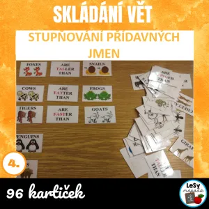 Skládání vět - stupňování přídavných jmen se zvířaty
