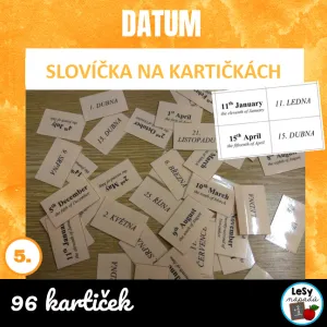 Slovíčka na kartičkách - datum