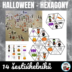 Halloween - hexagony (skládačka)