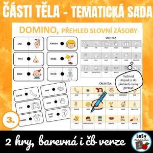 AJ Obrázkové domino - části těla