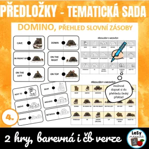 AJ Obrázkové domino - předložky s medvědy