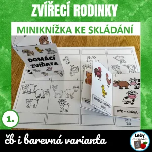 Zvířecí rodinky - miniknížka
