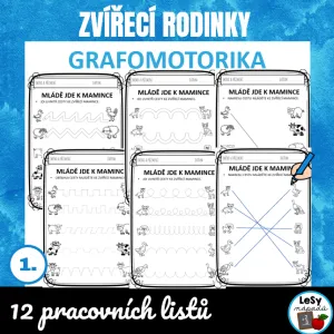 Zvířecí rodinky - grafomotorika