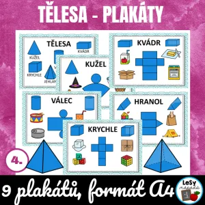 Tělesa a jejich sítě - plakáty