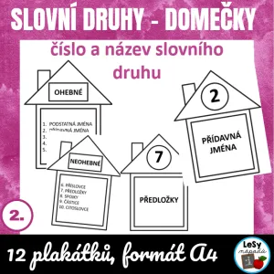 Slovní druhy - domečky
