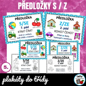 Předložky s/z - výukové plakáty