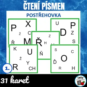 Postřehovka - čtení písmen - zdarma