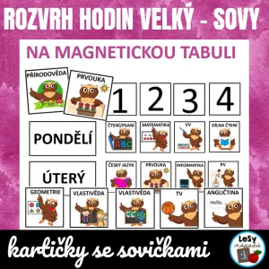 Sovičkový rozvrh hodin - velký