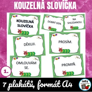 Kouzelná slovíčka - housenka