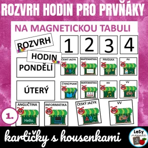 Obrázkový rozvrh hodin - housenka