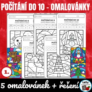 Počítání do 10 s omalovánkou