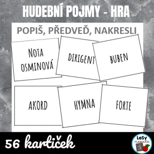 Hra s hudebními pojmy - popiš, předveď, nakresli