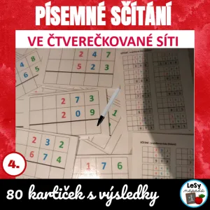Písemné sčítání ve čtverečkované síti