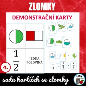 Zlomky - demonstrační karty