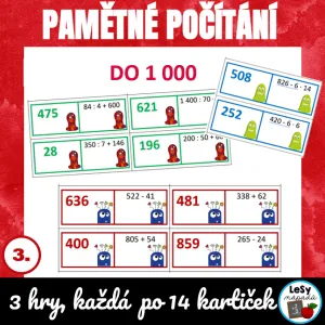 Příšerky - pamětné počítání do 1 000 