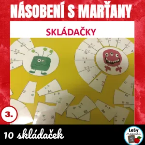Násobení s marťany - skládačky