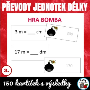 Převody jednotek délky - hra bomba